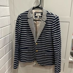 J Crew Navy Striped Schoolboy Jacket